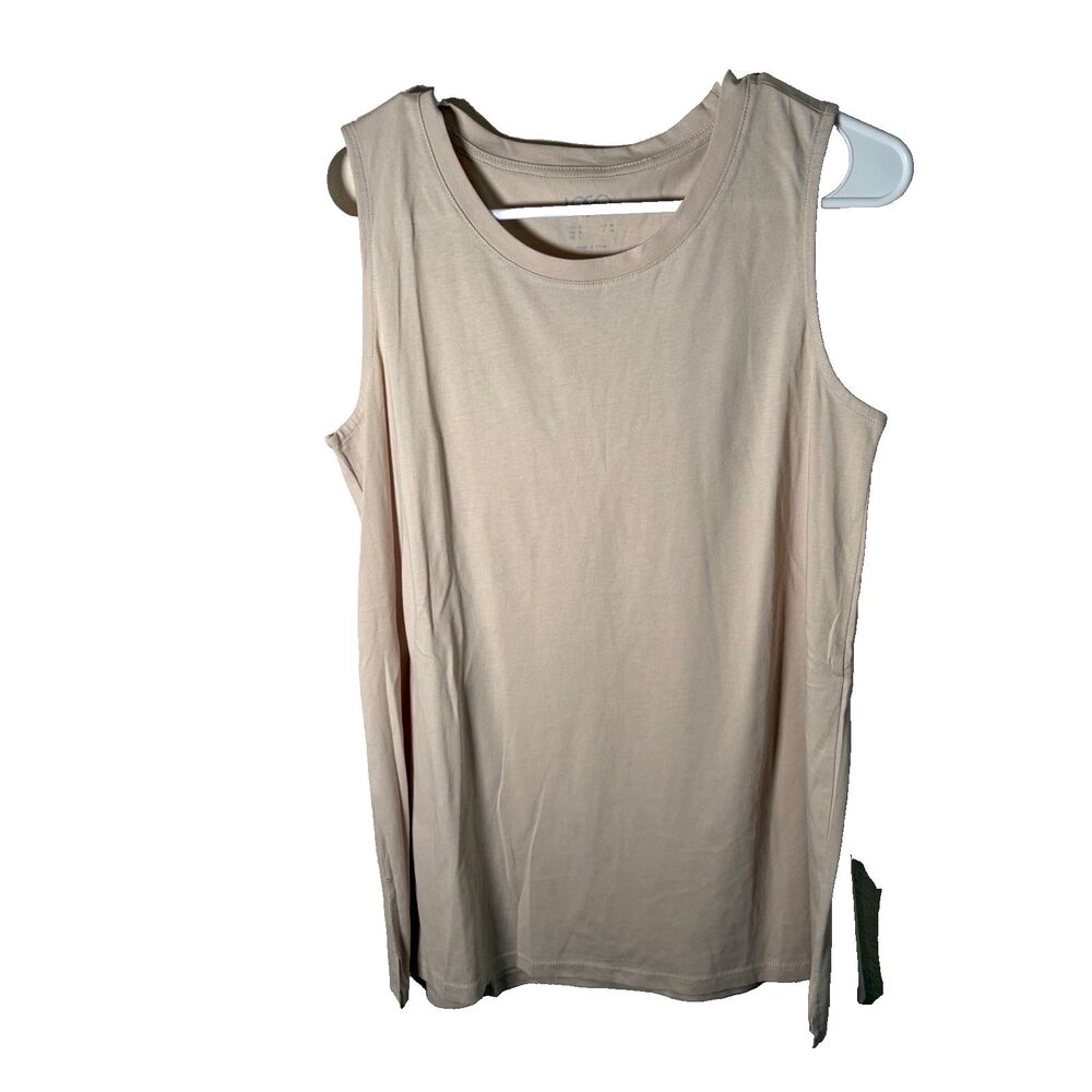 Logo by Lori Goldstein Tank Top Women's Small Beige Crew neck Principles